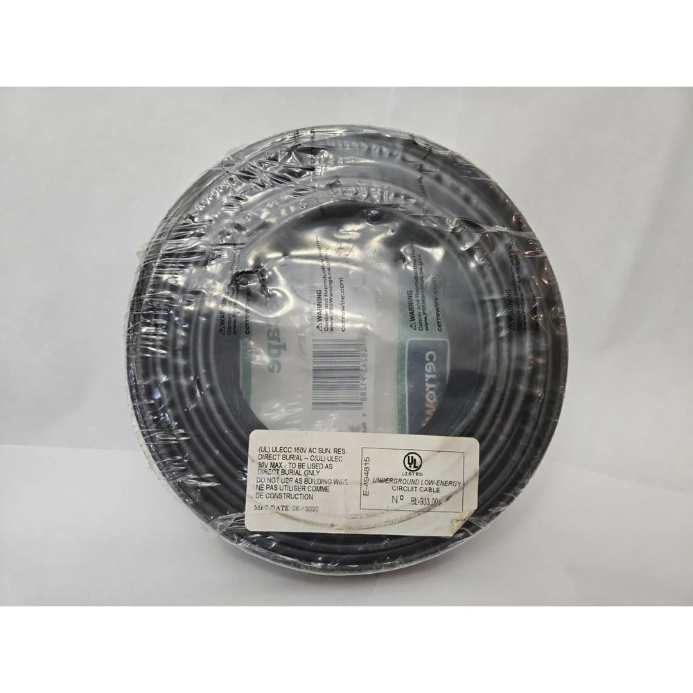 75 Ft. 16/2 Black Stranded Low-Voltage Landscape Lighting Wire Factory Sealed
